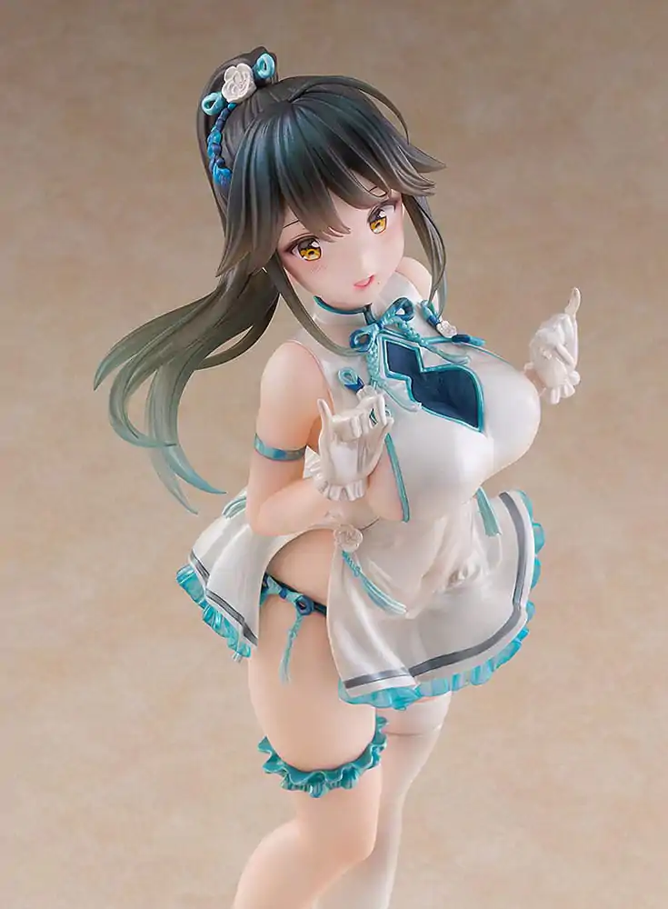 Avian Romance Pink Label 5 1/6 Ponytail Girl: Qipao PVC szobor figura 29 cm termékfotó
