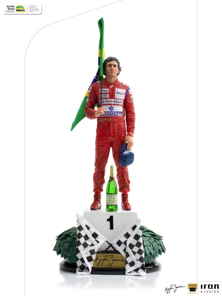 Ayrton Senna Art Scale 1/10 Ayrton Senna (GP Brazil 1991) szobor figura 30 cm termékfotó