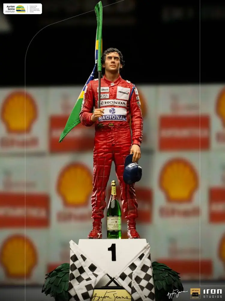 Ayrton Senna Art Scale 1/10 Ayrton Senna (GP Brazil 1991) szobor figura 30 cm termékfotó