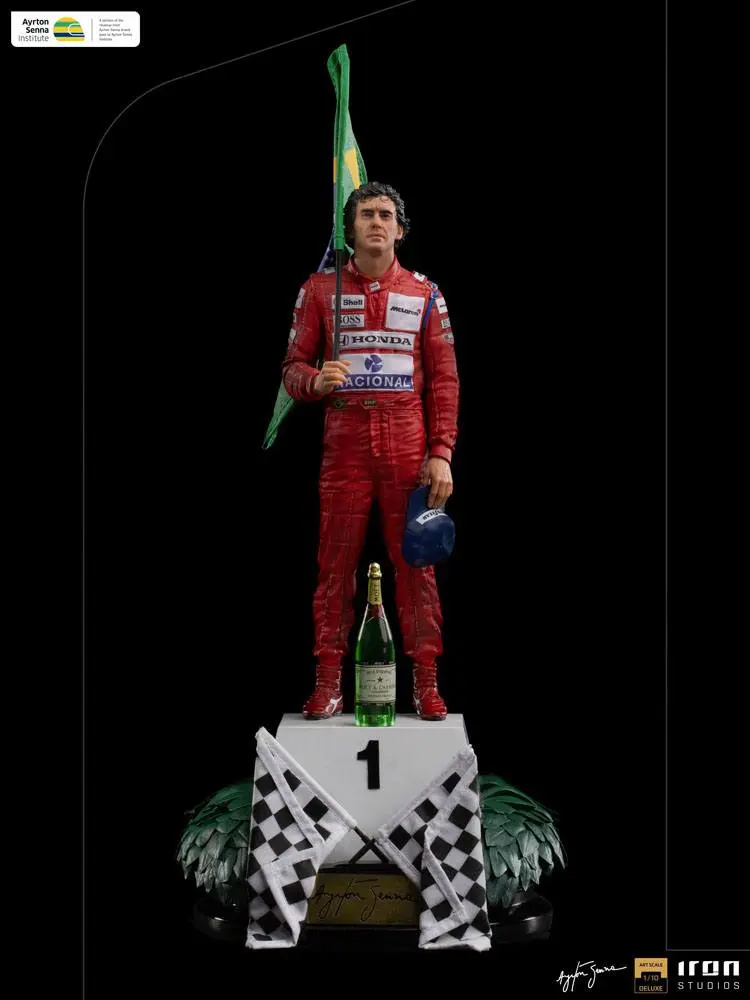 Ayrton Senna Art Scale 1/10 Ayrton Senna (GP Brazil 1991) szobor figura 30 cm termékfotó