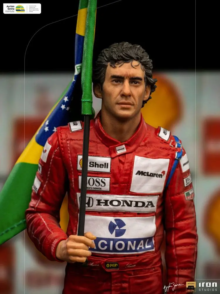 Ayrton Senna Art Scale 1/10 Ayrton Senna (GP Brazil 1991) szobor figura 30 cm termékfotó