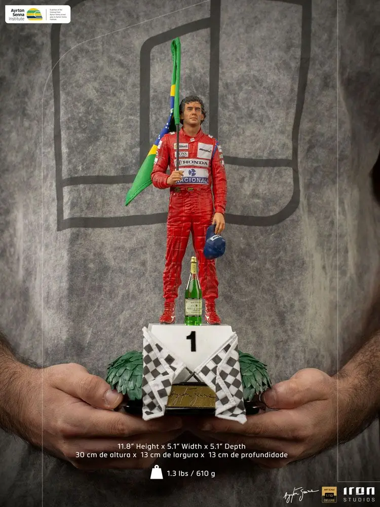 Ayrton Senna Art Scale 1/10 Ayrton Senna (GP Brazil 1991) szobor figura 30 cm termékfotó