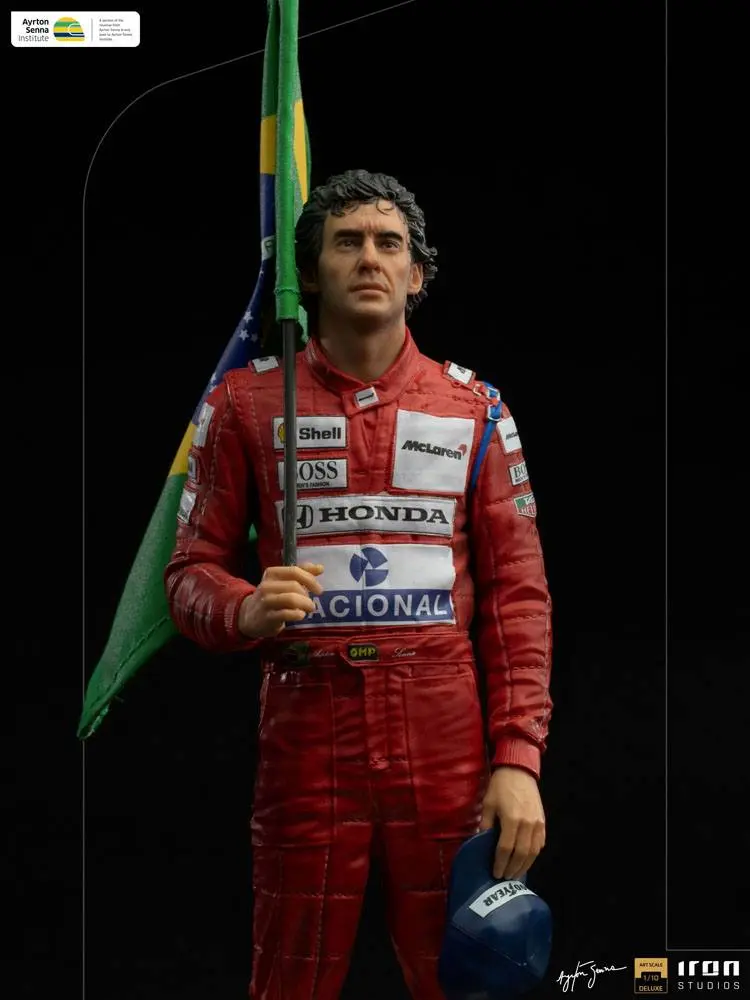 Ayrton Senna Art Scale 1/10 Ayrton Senna (GP Brazil 1991) szobor figura 30 cm termékfotó