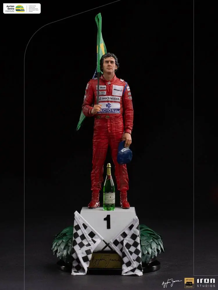 Ayrton Senna Art Scale 1/10 Ayrton Senna (GP Brazil 1991) szobor figura 30 cm termékfotó