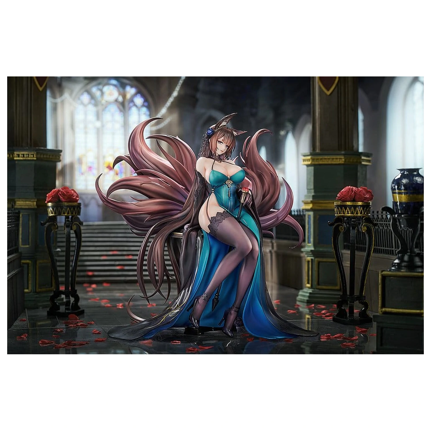 Azur Lane 1/7 Amagi: Throne of Fallen Petals Ver. PVC szobor figura 27 cm  termékfotó