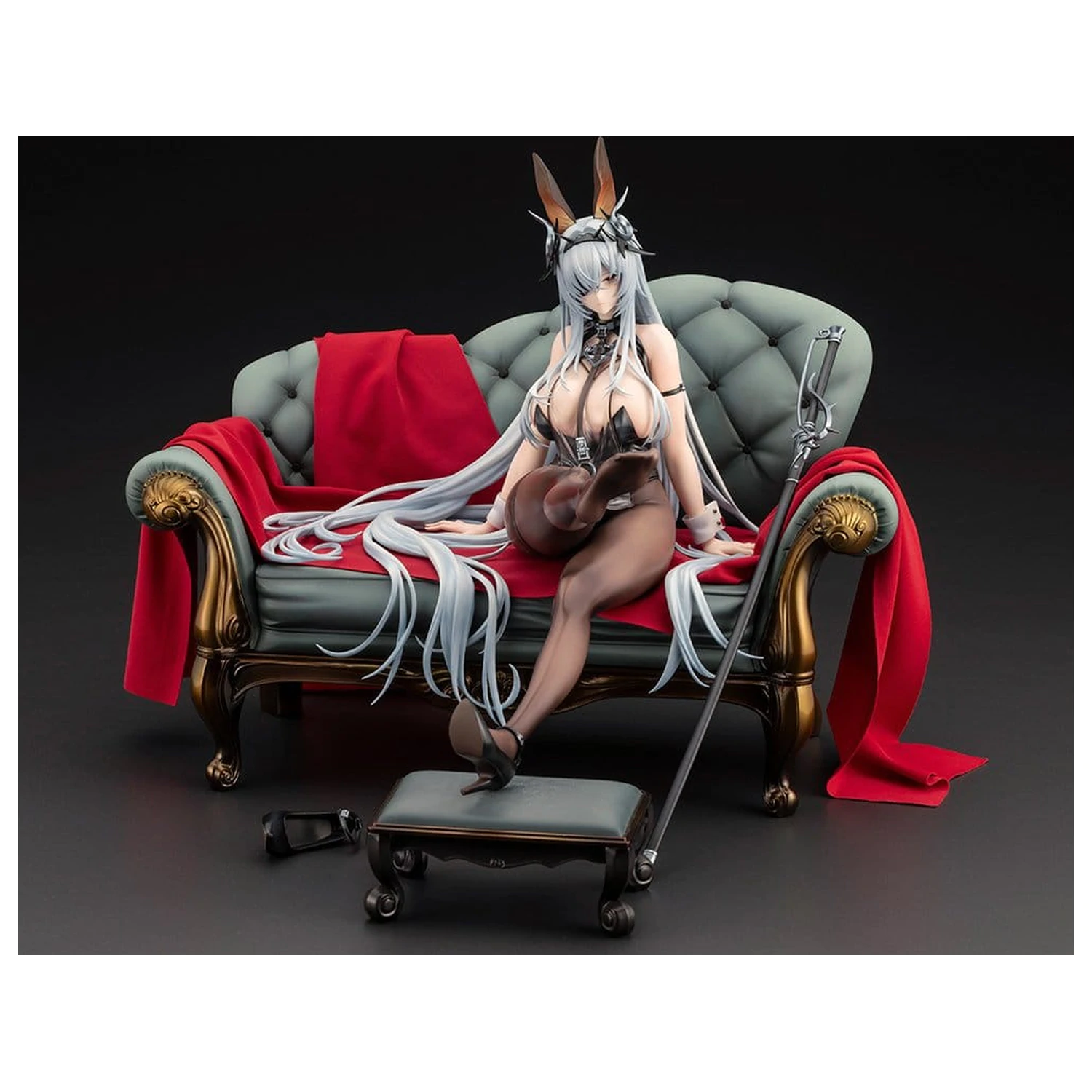 Azur Lane 1/7 Fritz Rumey Schwarzes Kaninchen Ver. PVC szobor figura 23 cm termékfotó