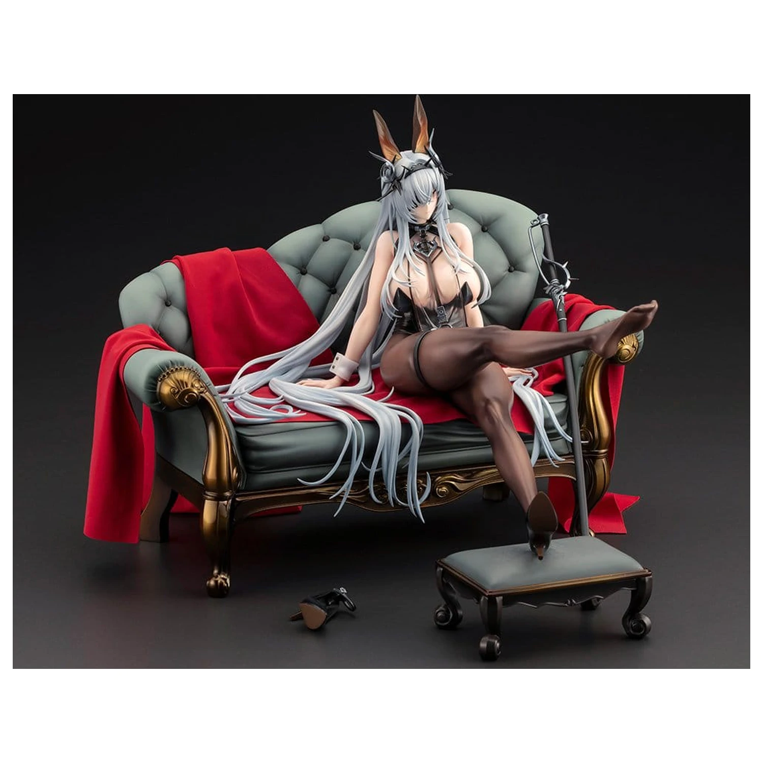 Azur Lane 1/7 Fritz Rumey Schwarzes Kaninchen Ver. PVC szobor figura 23 cm termékfotó