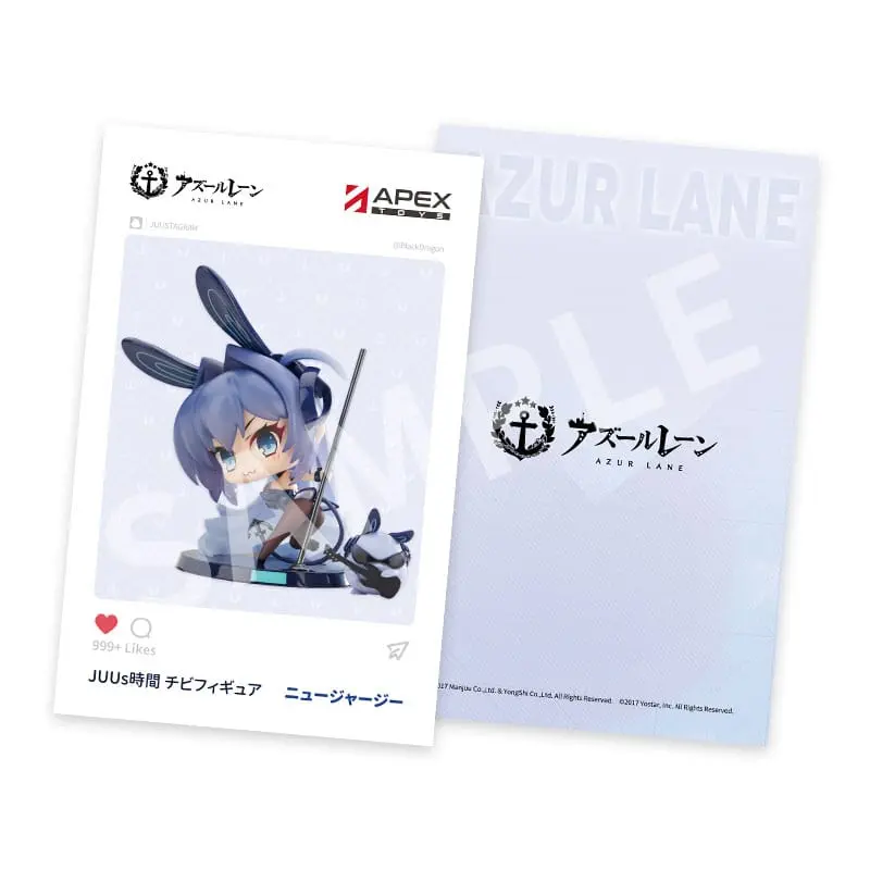 Azur Lane Deformed JUUs Time Chibi  New Jersey PVC szobor figura 8 cm termékfotó