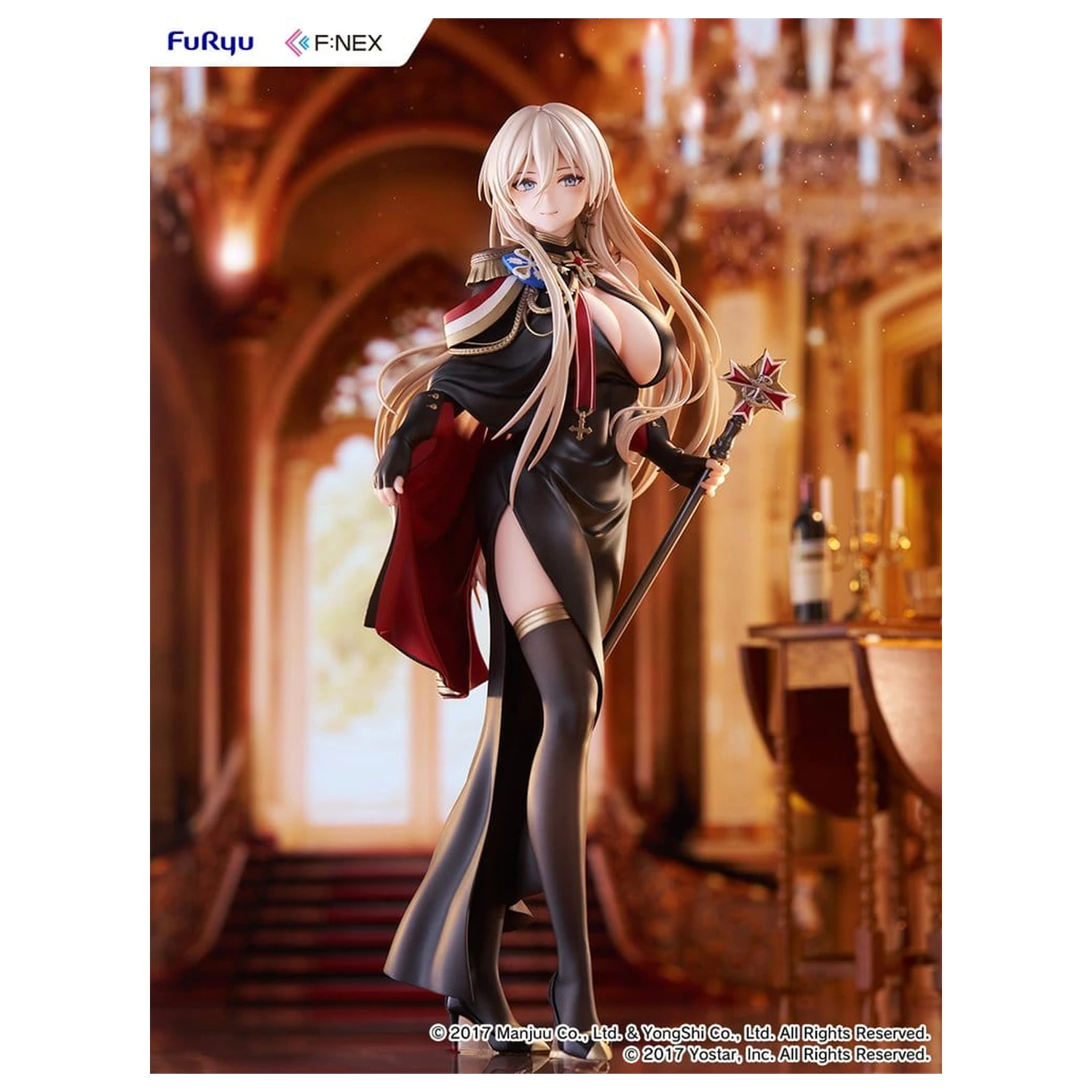 Azur Lane F:NEX 1/7 Bismarck Formal Dress Ver. PVC figura 25 cm termékfotó
