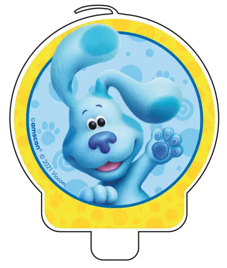 Azúrkék nyomok tortagyertya termékfotó