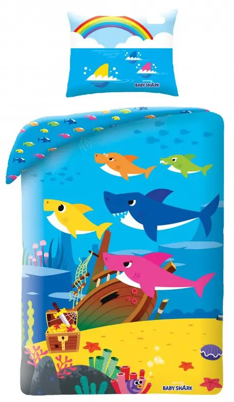 Baby Shark ágyneműhuzat 140×200cm, 70×90 cm termékfotó