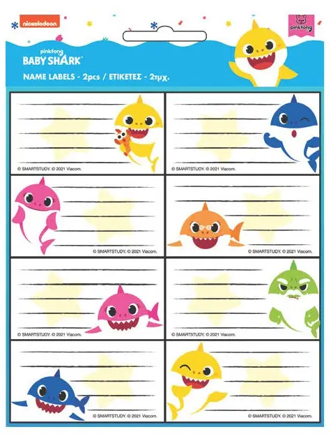 Baby Shark füzetcímke 16 db-os termékfotó