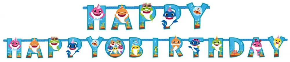 Baby Shark Happy Birthday felirat 1,8 m termékfotó