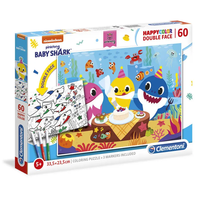 Baby Shark Happy Color puzzle 60db-os termékfotó