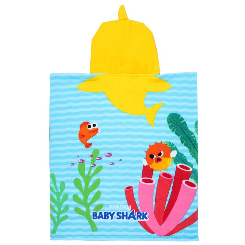 Baby Shark mikroszálas poncsó törölköző termékfotó