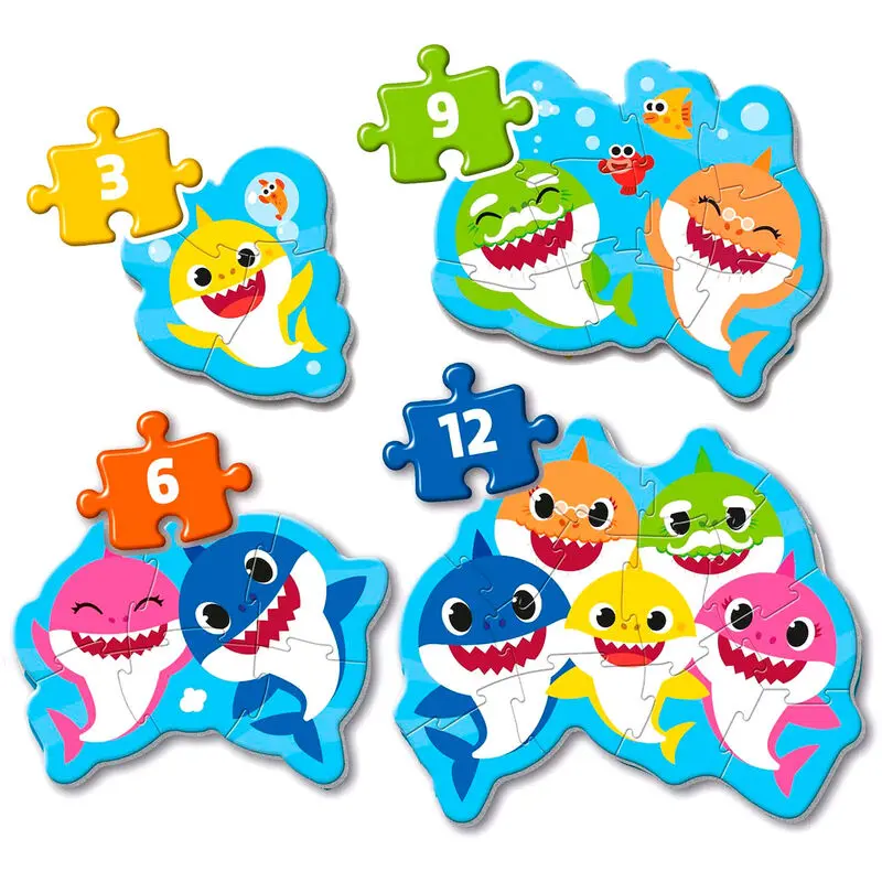 Baby Shark My First Puzzle 3-6-9-12db-os termékfotó