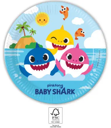 Baby Shark Next Generation papírtányér 8 db-os 23 cm FSC termékfotó