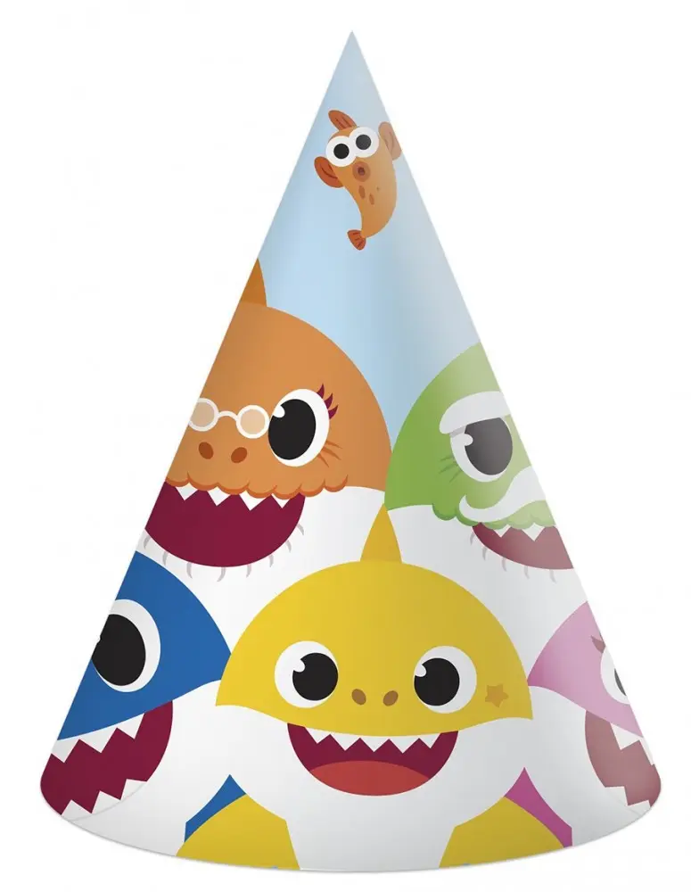 Baby Shark Parti kalap, csákó 6 db-os termékfotó
