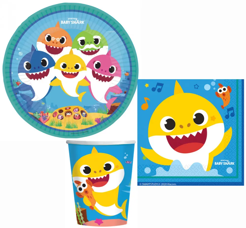 Baby Shark party szett 32 db-os termékfotó