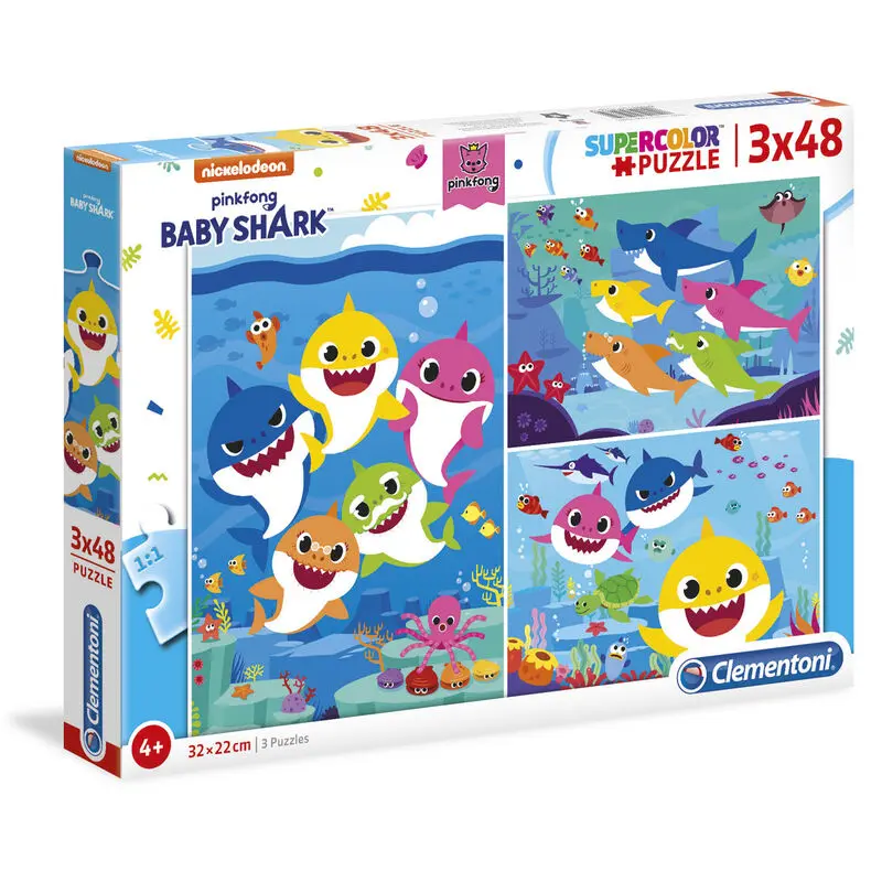 Baby Shark puzzle 3x48db-os termékfotó