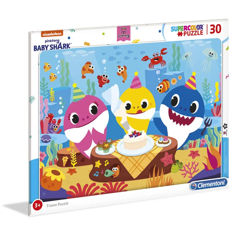 Baby Shark puzzle keretben 4x30db-os termékfotó