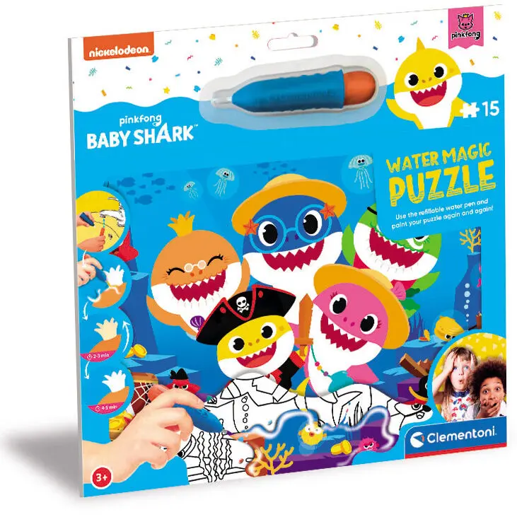Baby Shark Water Magic puzzle 15db-os termékfotó