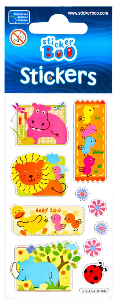 Baby Zoo matrica ezüst díszítéssel termékfotó