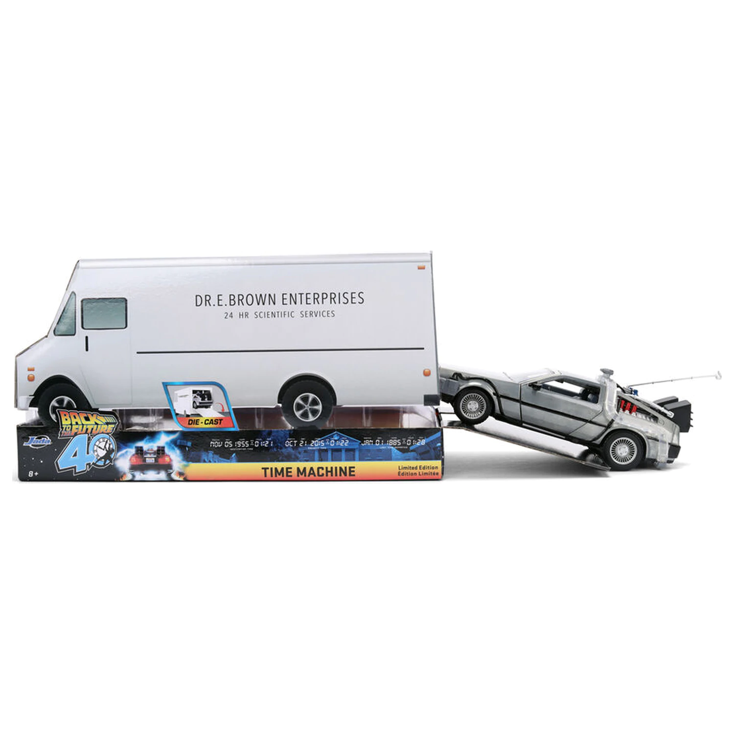 Back to the Future 40th Anniversary Time Machine Hollywood Rides DeLorean replika termékfotó