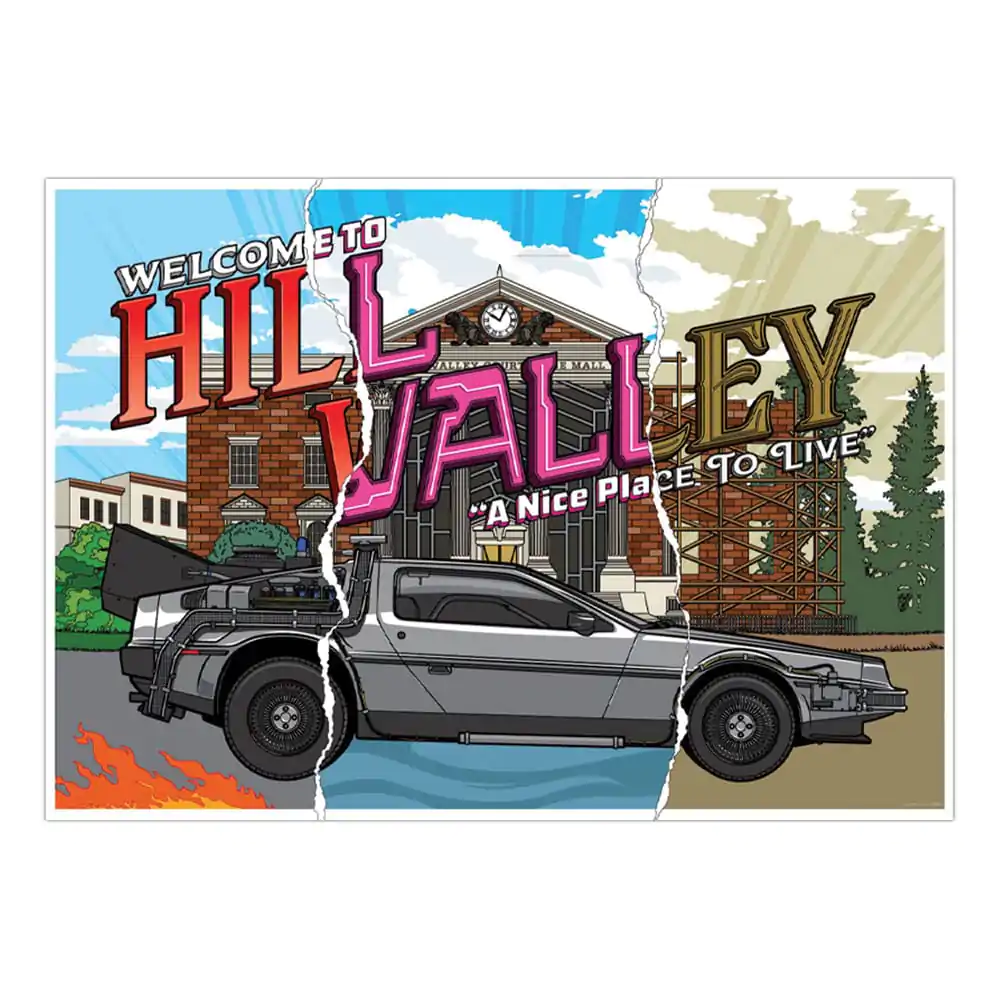 Back To The Future Art Print Hill Valley 40th Anniversary Limitált kiadás 42 x 30 cm   termékfotó