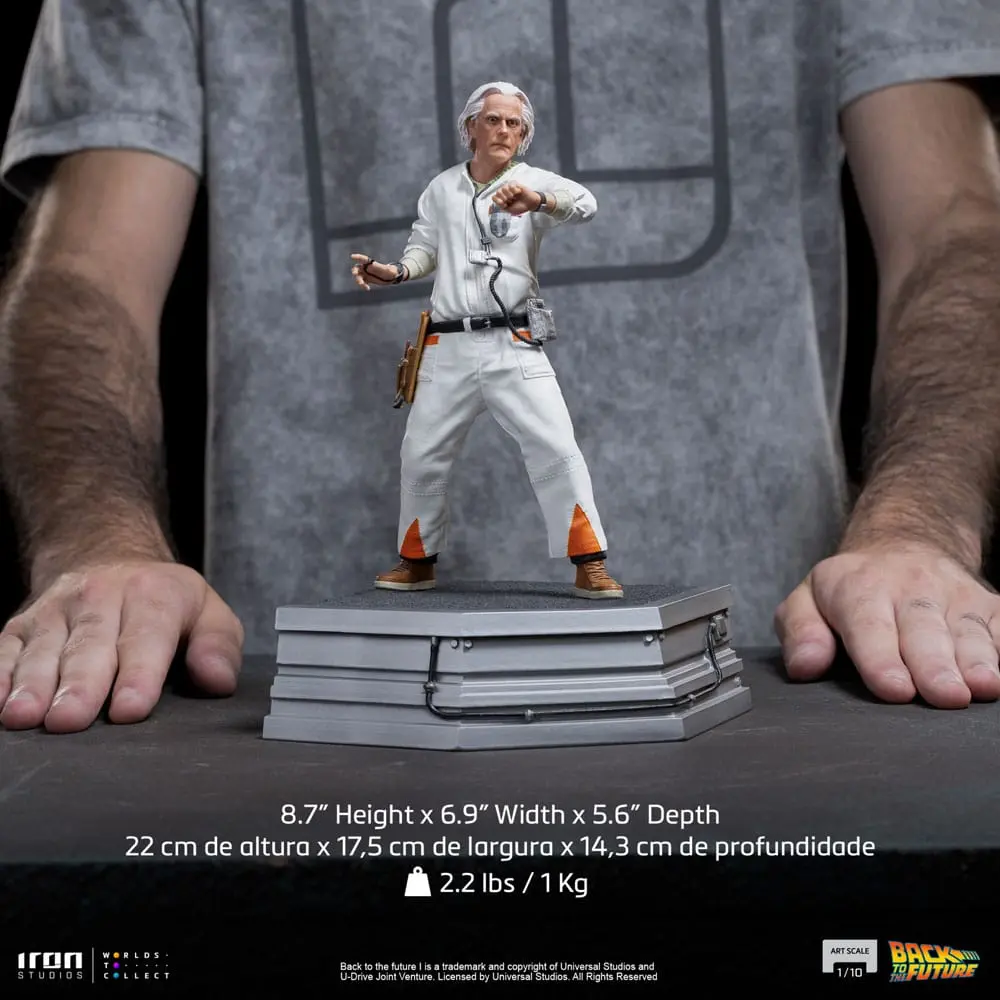 Back to the Future Art Scale 1/10 Doc Brown szobor figura 22 cm termékfotó