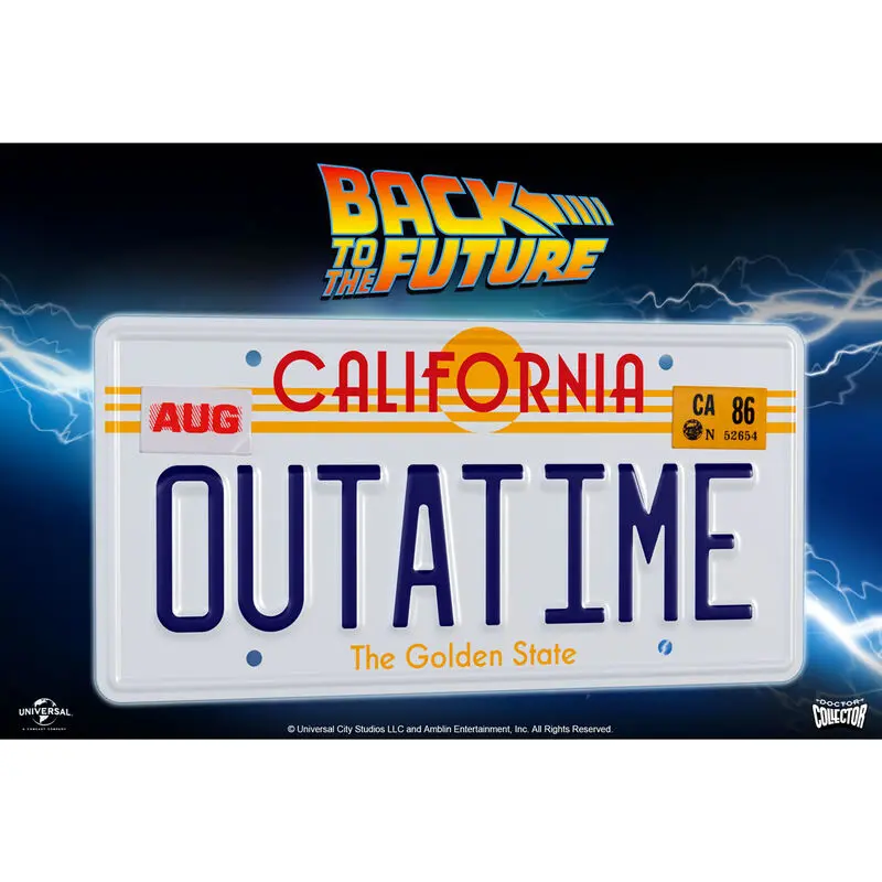 Back To The Future Replica 1/1 ´Outatime´ DeLorean License Plate termékfotó