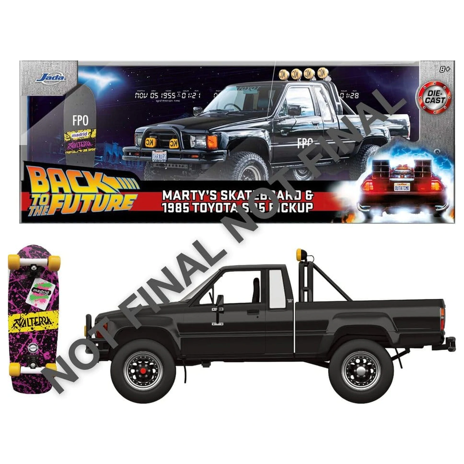 Back to the Future Diecast jármű 1:24 Marty's Skateboard 1985 Toyota termékfotó