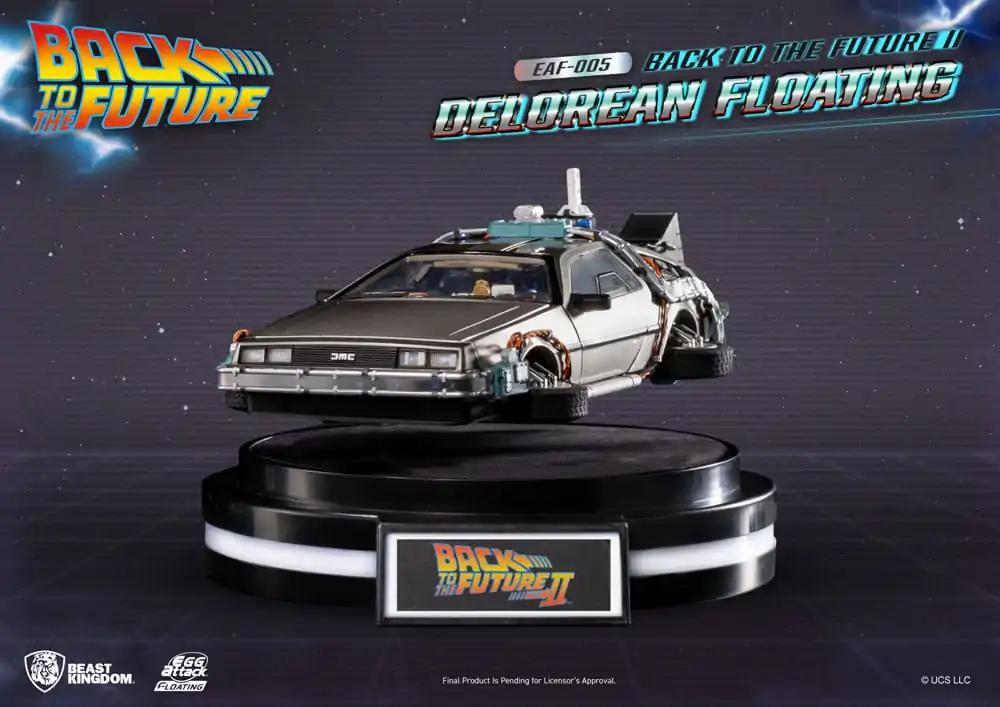 Back to the Future Egg Attack Floating Back to the Future II DeLorean Standard Version szobor figura 20 cm termékfotó