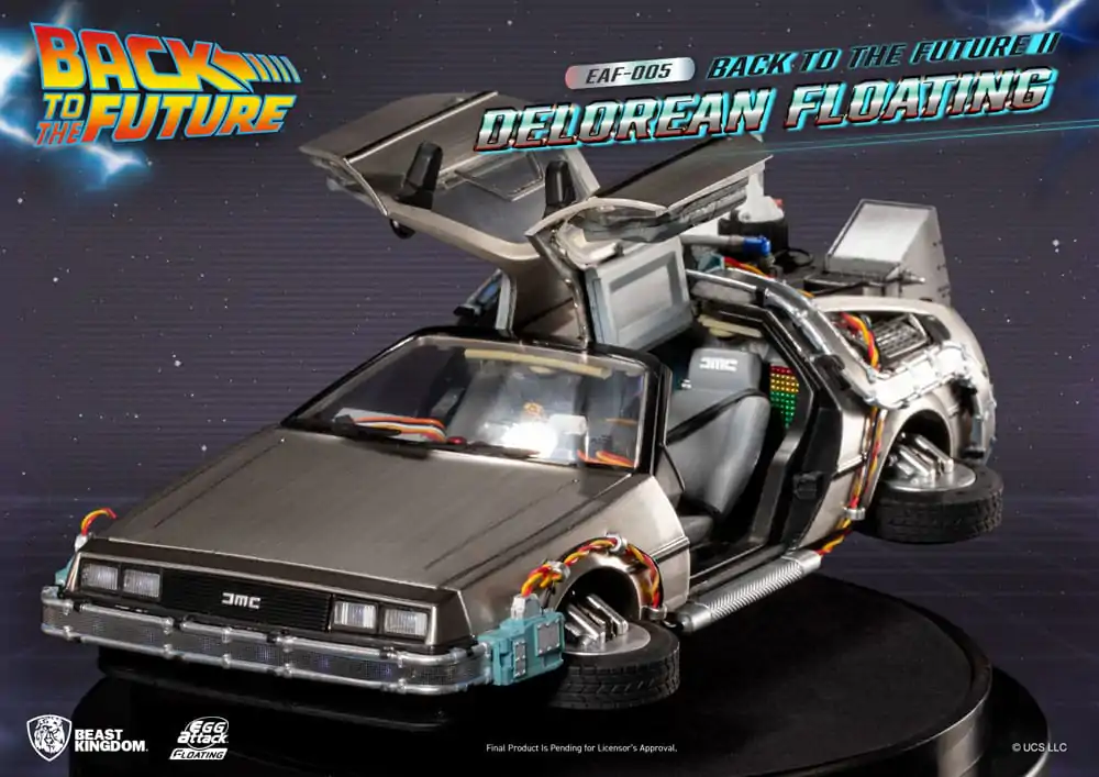 Back to the Future Egg Attack Floating Back to the Future II DeLorean Standard Version szobor figura 20 cm termékfotó