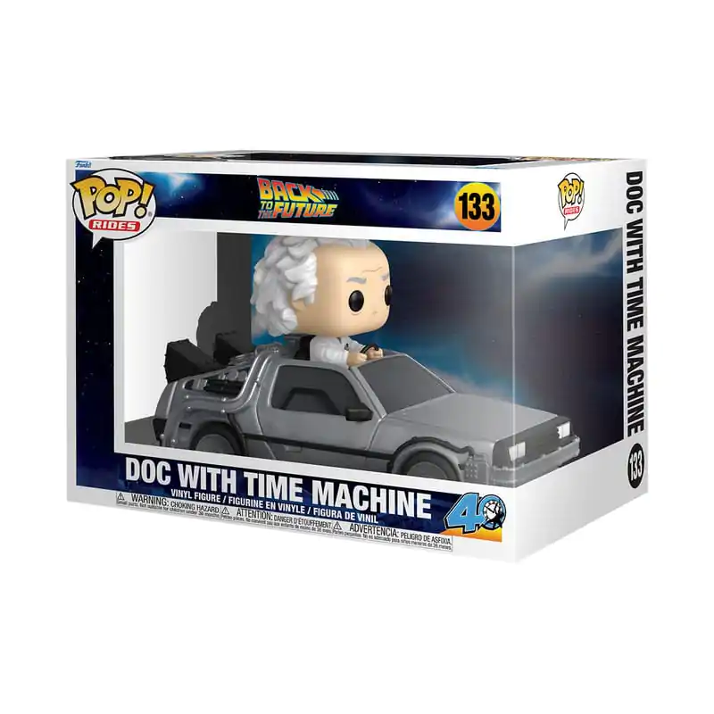 Back to the Future Funko POP! Rides Deluxe figura Vinyl Doc w/Time Machine 9 cm termékfotó