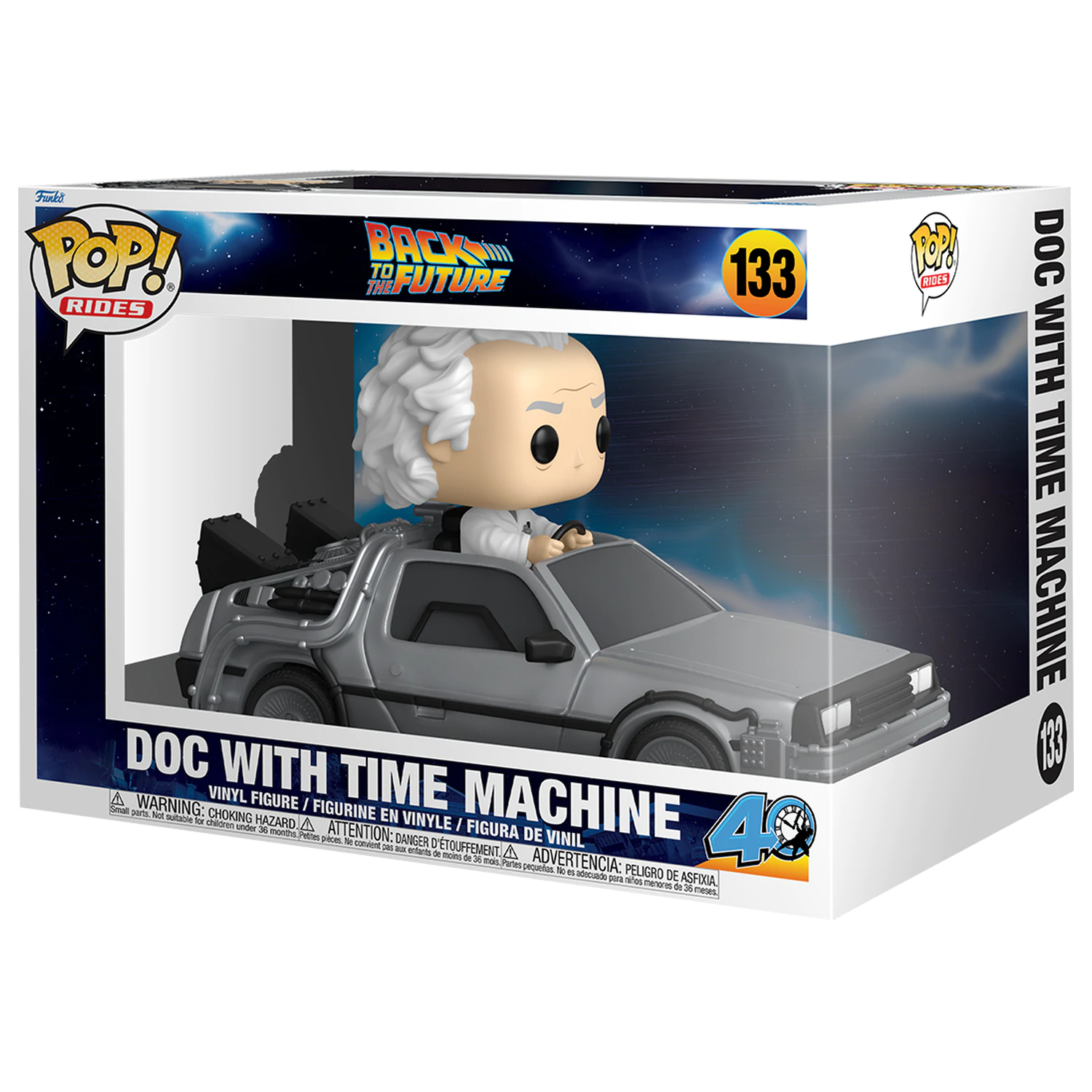 Back to the Future Funko POP! Rides Deluxe figura Vinyl Doc w/Time Machine 9 cm termékfotó