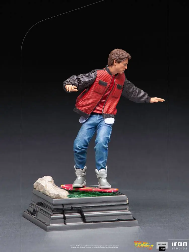 Back to the Future II Art Scale 1/10 Marty McFly on Hoverboard szobor figura 22 cm termékfotó