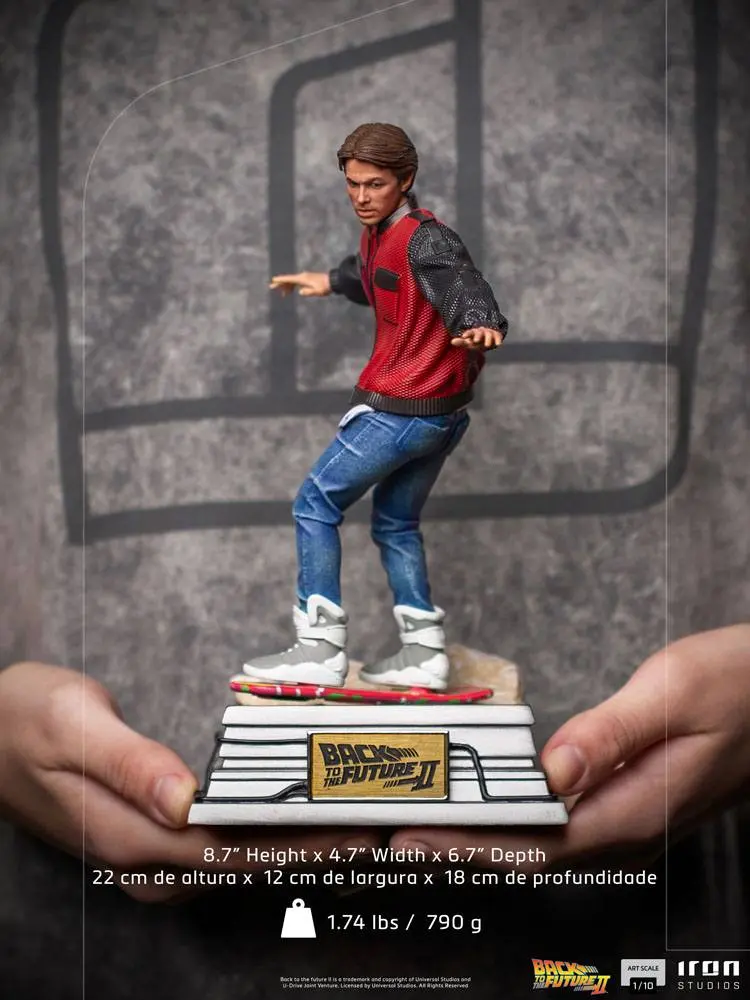 Back to the Future II Art Scale 1/10 Marty McFly on Hoverboard szobor figura 22 cm termékfotó