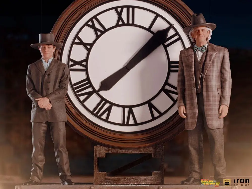 Back to the Future III Deluxe Art Scale 1/10 Marty and Doc at the Clock szobor figura 30 cm termékfotó