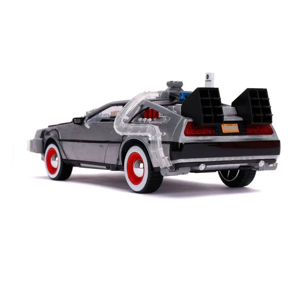 Back to the Future III Hollywood Rides Diecast Model 1/24 DeLorean Time Machine termékfotó