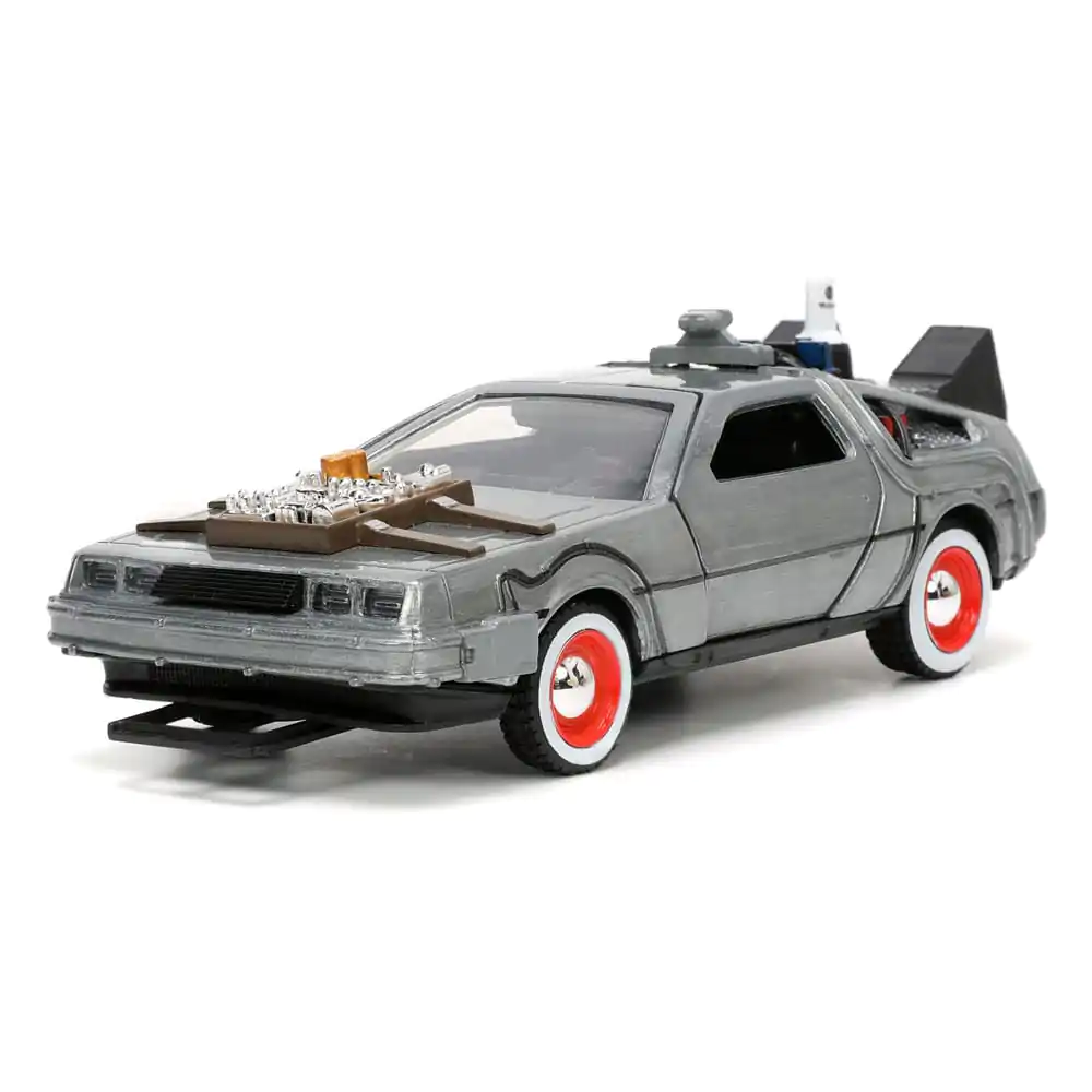 Back to the Future III Hollywood Rides Diecast Model 1/32 DeLorean Time Machine Free Rolling termékfotó