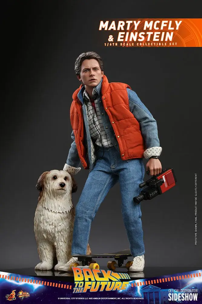 Back To The Future Movie Masterpiece 1/6 Marty McFly &amp; Einstein Exkluzív akciófigurák 28 cm termékfotó
