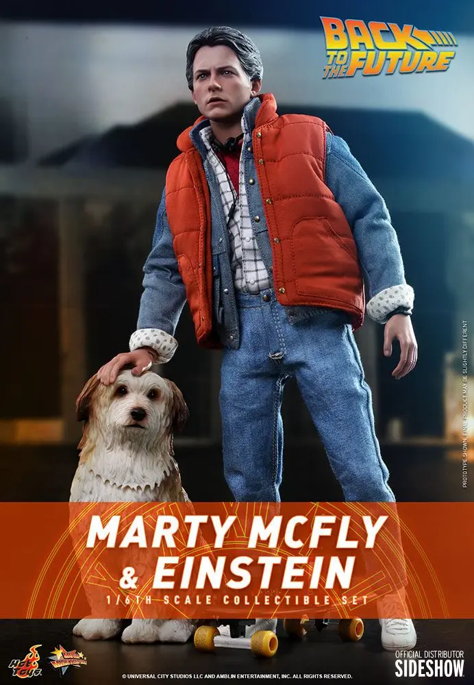 Back To The Future Movie Masterpiece 1/6 Marty McFly &amp; Einstein Exkluzív akciófigurák 28 cm termékfotó