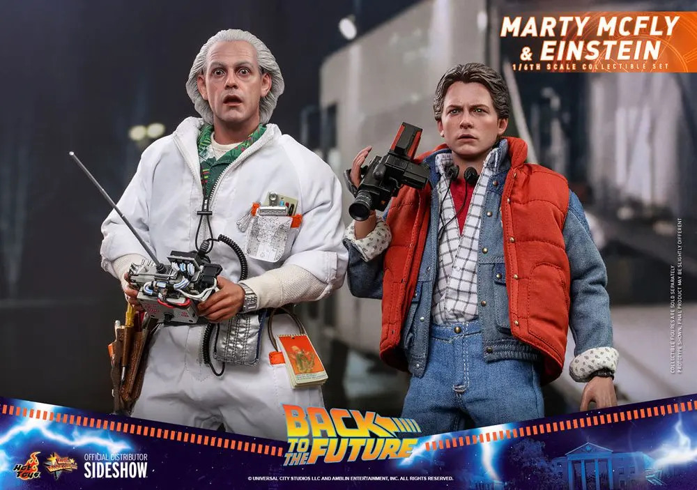 Back To The Future Movie Masterpiece 1/6 Marty McFly &amp; Einstein Exkluzív akciófigurák 28 cm termékfotó