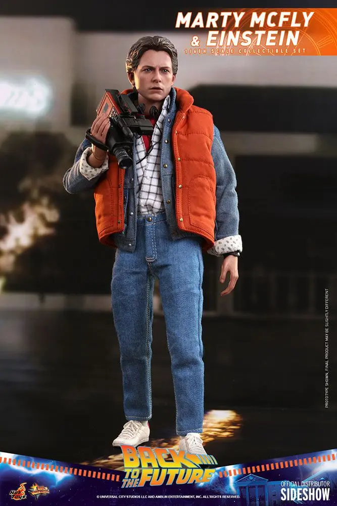 Back To The Future Movie Masterpiece 1/6 Marty McFly &amp; Einstein Exkluzív akciófigurák 28 cm termékfotó