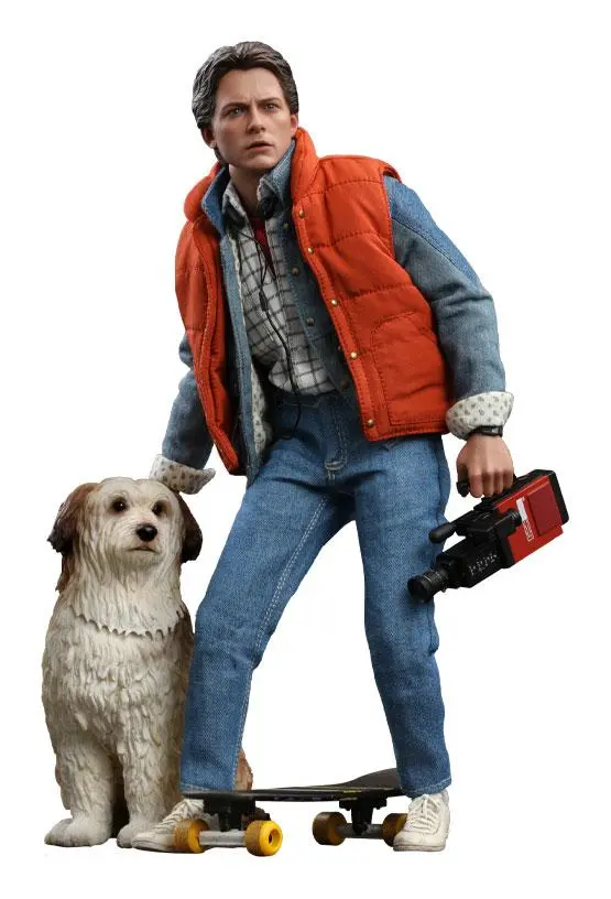 Back To The Future Movie Masterpiece 1/6 Marty McFly &amp; Einstein Exkluzív akciófigurák 28 cm termékfotó