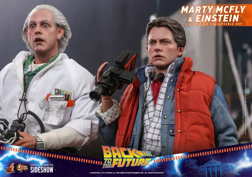 Back To The Future Movie Masterpiece 1/6 Marty McFly &amp; Einstein Exkluzív akciófigurák 28 cm termékfotó