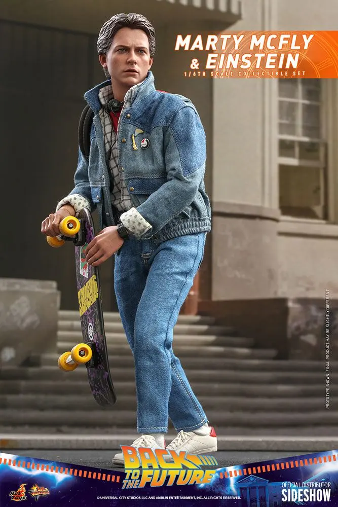 Back To The Future Movie Masterpiece 1/6 Marty McFly &amp; Einstein Exkluzív akciófigurák 28 cm termékfotó