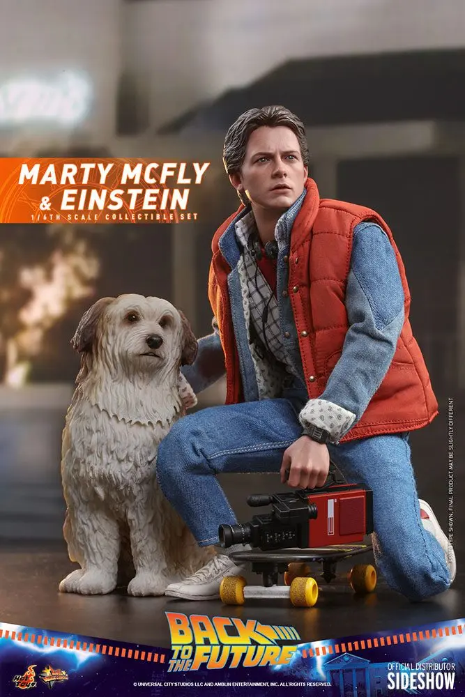 Back To The Future Movie Masterpiece 1/6 Marty McFly &amp; Einstein Exkluzív akciófigurák 28 cm termékfotó