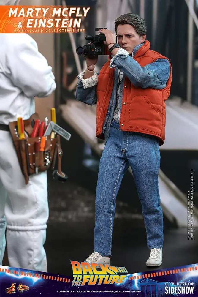 Back To The Future Movie Masterpiece 1/6 Marty McFly &amp; Einstein Exkluzív akciófigurák 28 cm termékfotó